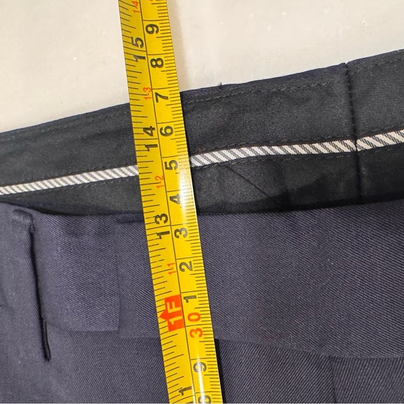 NWOT BONOBOS Pants Mens Size 35 Navy Blue Slim Fit Tapered Leg Wool Flat Front - Picture 7 of 11